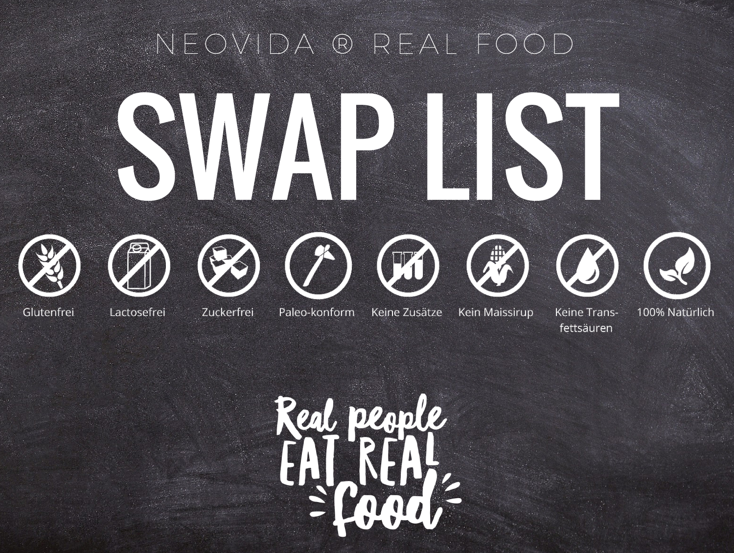 NEOVIDA ® Real Food SWAPS - Cover Header